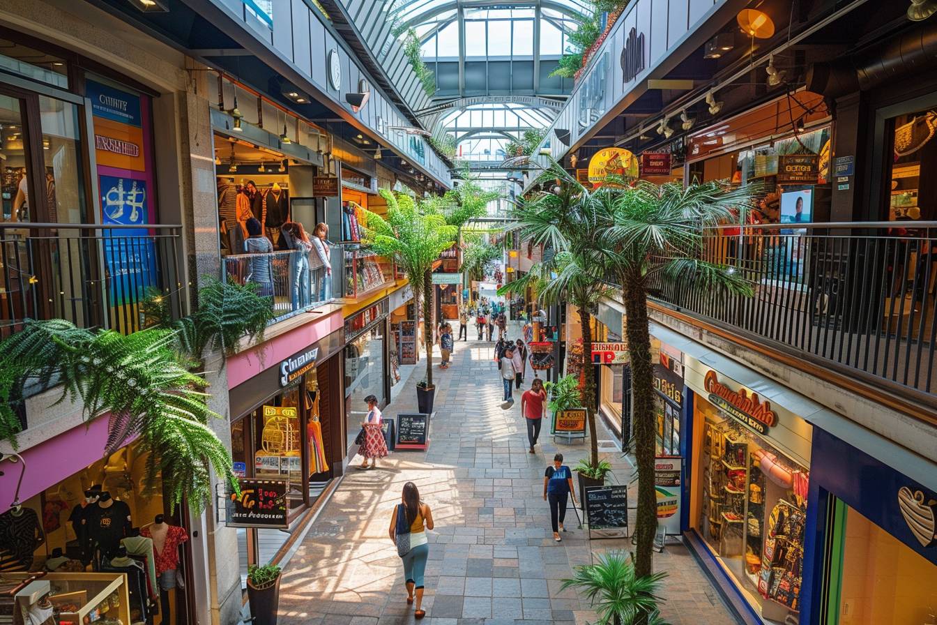 Guide de shopping à Caen montrant une carte interactive des hotspots secrets de l'Oasis Shopping